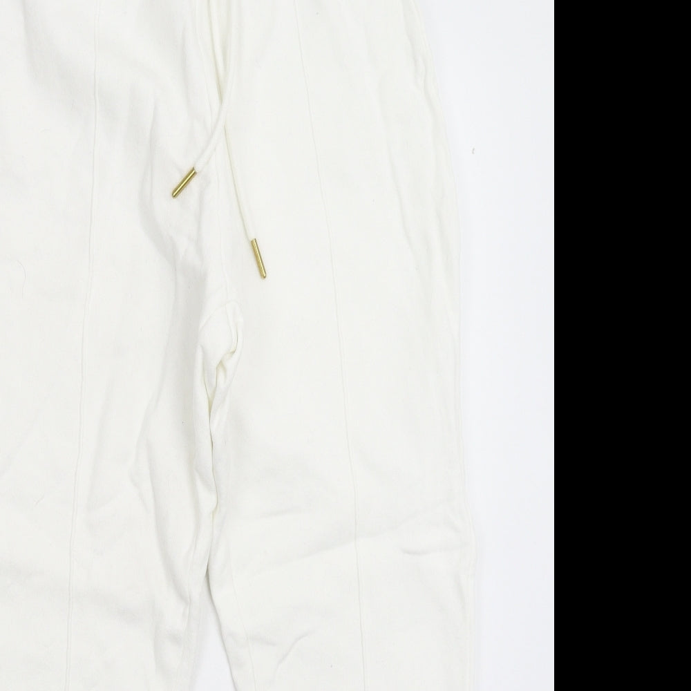 River Island Womens White   Jogger Trousers Size M L25 in