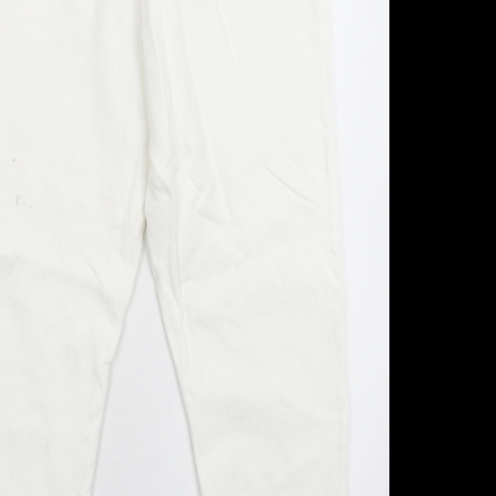 River Island Womens White   Jogger Trousers Size M L25 in