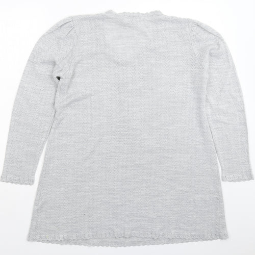 Afibel Womens Grey  Knit Pullover Jumper Size 18