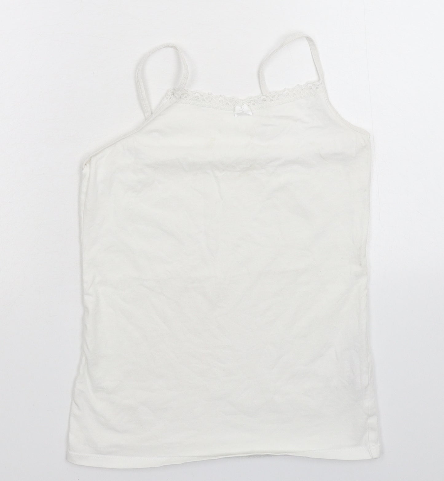 F&F Girls White   Basic Tank Size 13-14 Years