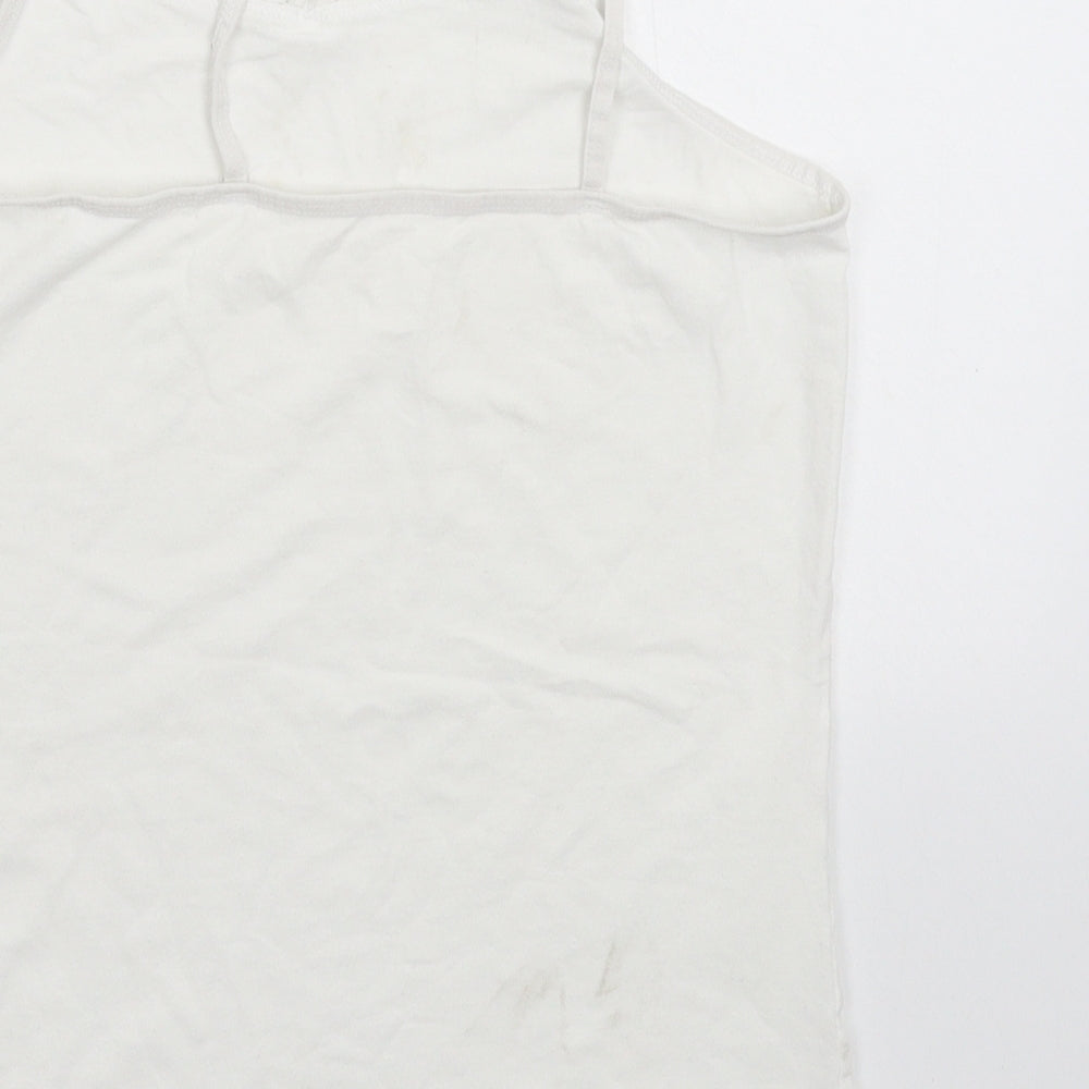 F&F Girls White   Basic Tank Size 13-14 Years