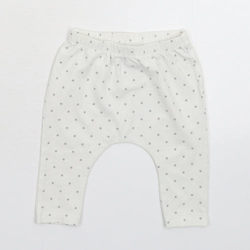 NEXT Baby White Geometric  Sweatpants Trousers Size 3-6 Months