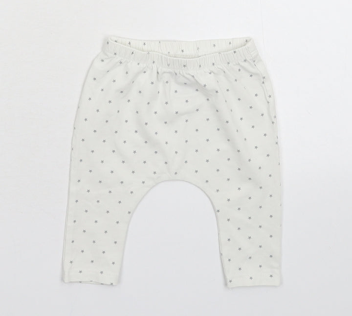 NEXT Baby White Geometric Sweatpants Trousers Size 3-6 Months