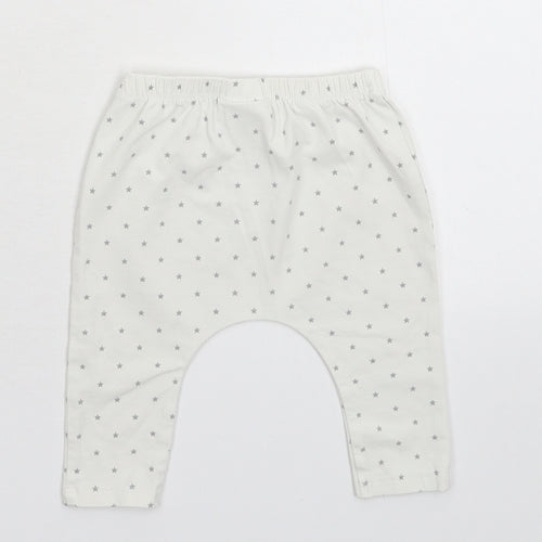 NEXT Baby White Geometric  Sweatpants Trousers Size 3-6 Months