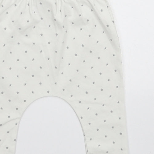 NEXT Baby White Geometric  Sweatpants Trousers Size 3-6 Months