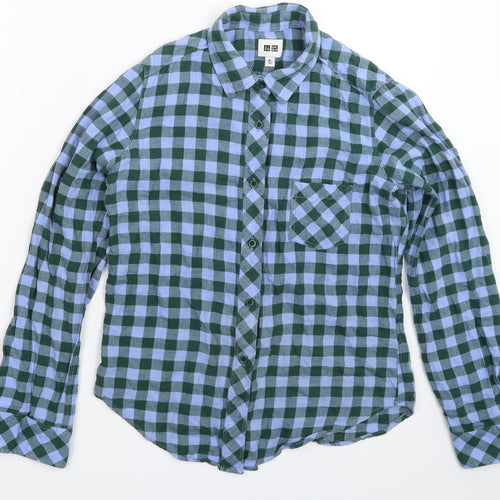 Uniqlo Womens Multicoloured Check Knit Cardigan Jumper Size XS