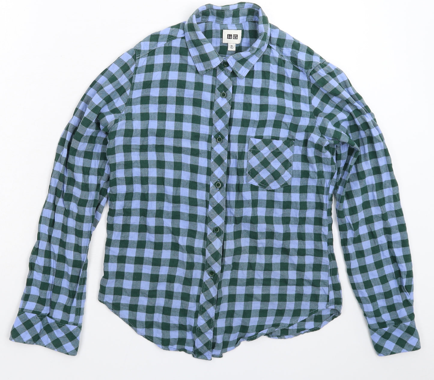 Uniqlo Womens Multicoloured Check Knit Cardigan Jumper Size XS