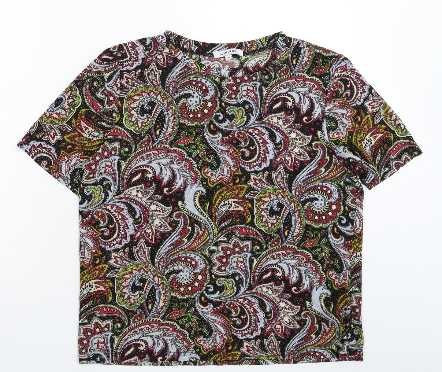 Glamorous Womens Multicoloured   Basic T-Shirt Size 12