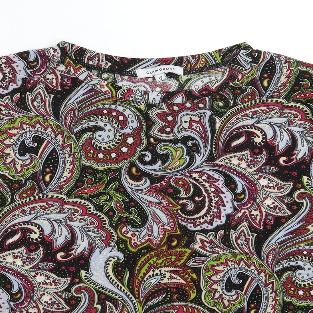 Glamorous Womens Multicoloured   Basic T-Shirt Size 12