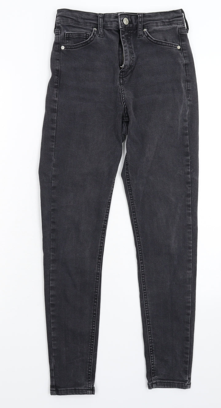 Topshop Womens Grey  Denim Skinny Jeans Size 26 in L26 in
