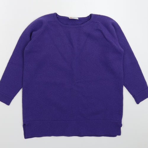 Poppy Womens Purple  Knit Pullover Jumper Size L
