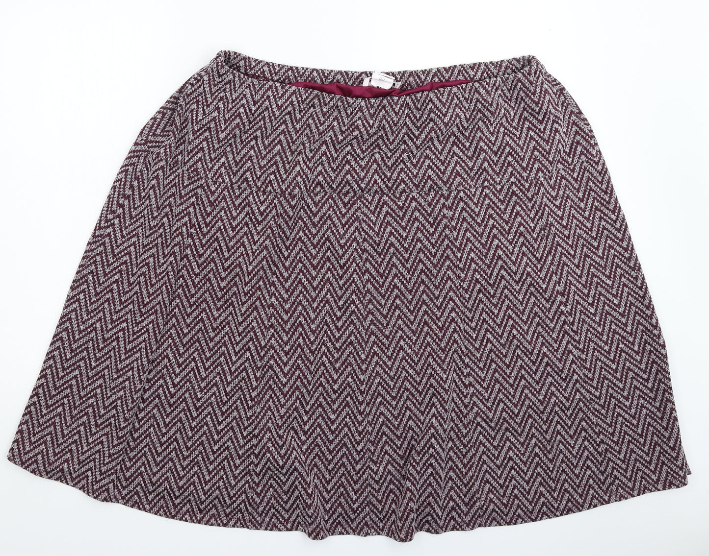Afibel Womens Multicoloured Geometric  A-Line Skirt Size 30