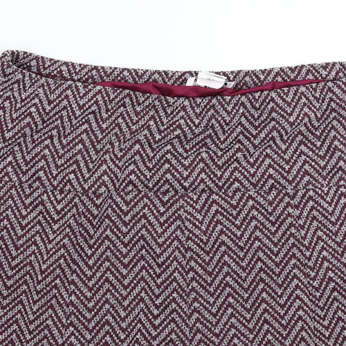 Afibel Womens Multicoloured Geometric  A-Line Skirt Size 30