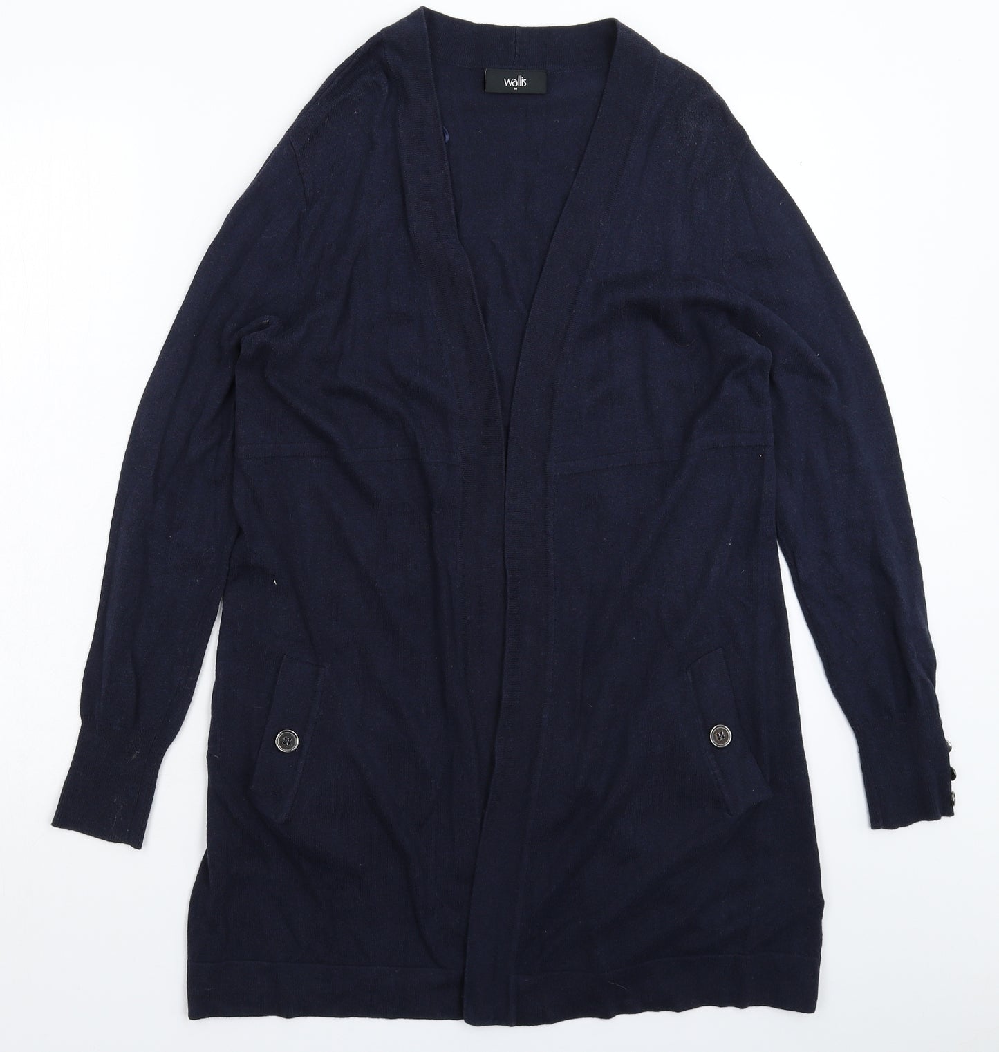 Wallis Womens Blue  Knit Cardigan Jumper Size M