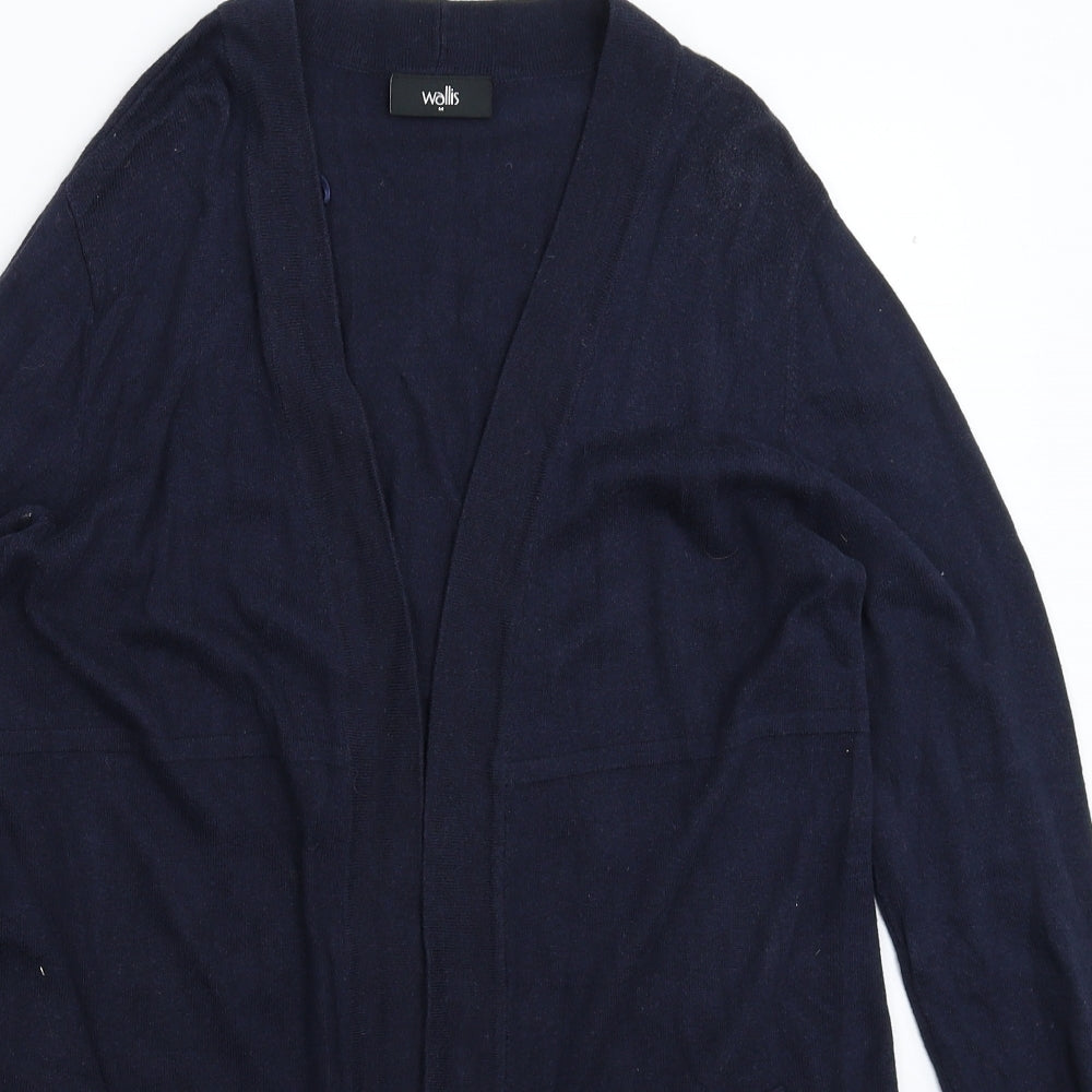 Wallis Womens Blue  Knit Cardigan Jumper Size M