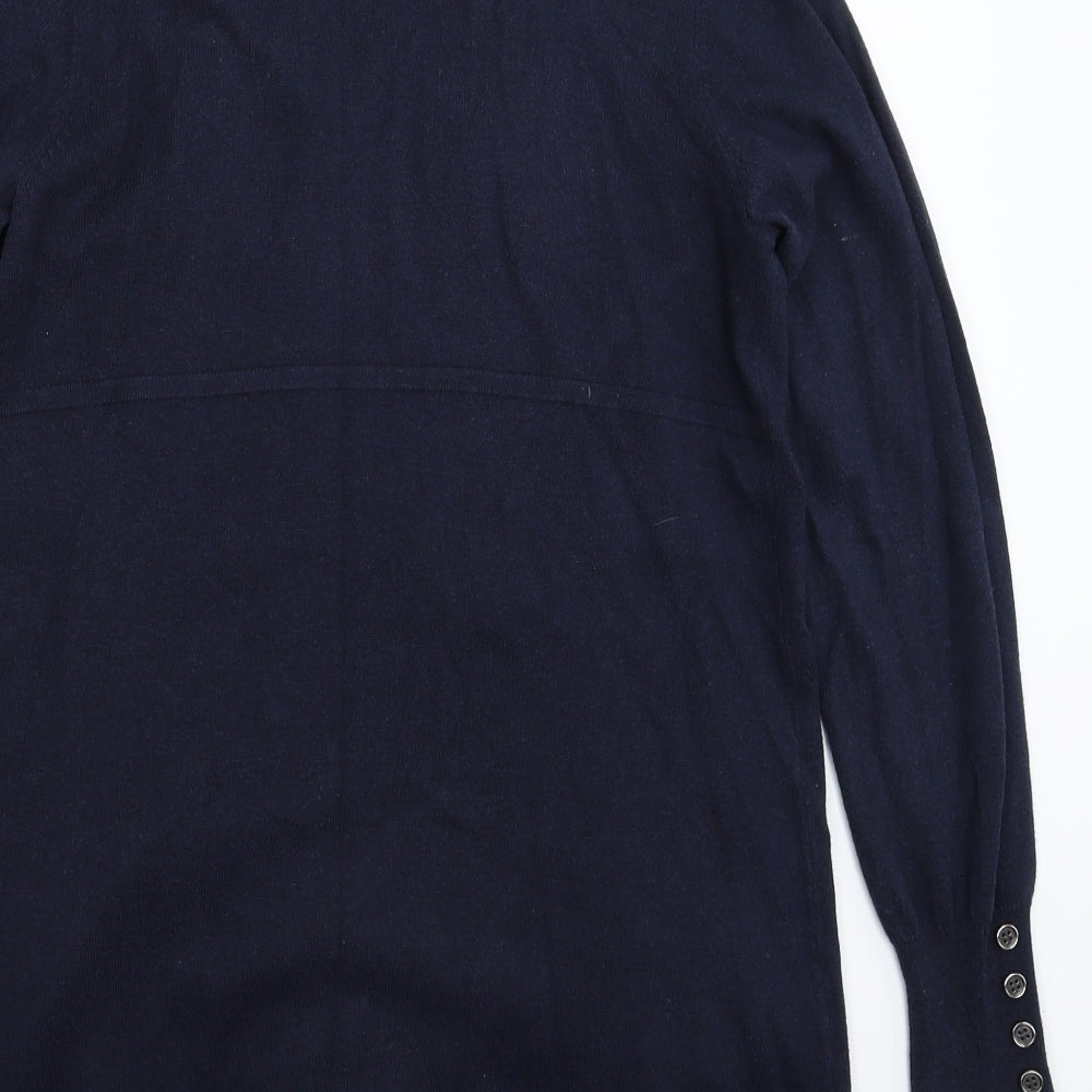Wallis Womens Blue  Knit Cardigan Jumper Size M