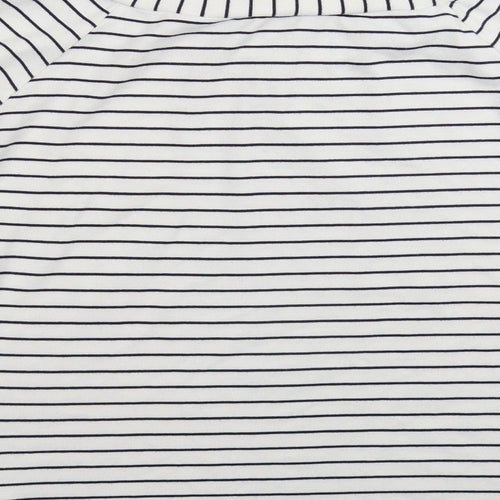 F&F Womens White Striped  Pullover Jumper Size 14