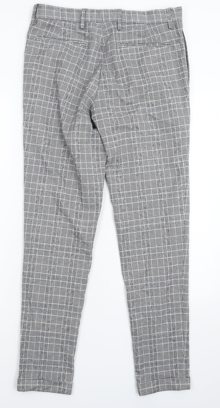 Primark Mens Grey Check  Dress Pants Trousers Size 30 L32 in