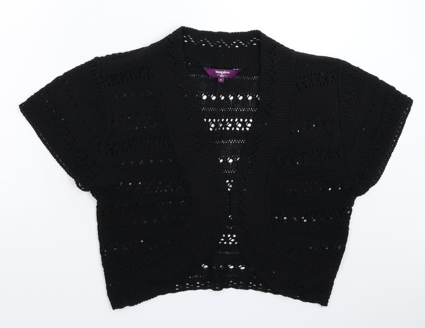 New Look Womens Black  Knit Cardigan Jumper Size 20