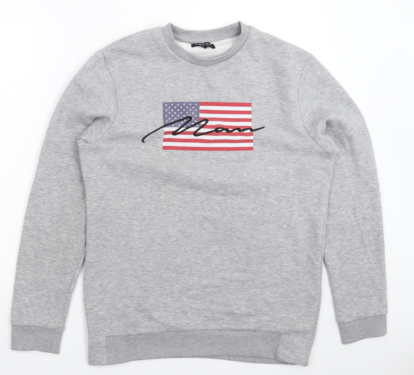 Boohoo Mens Grey   Pullover Sweatshirt Size S