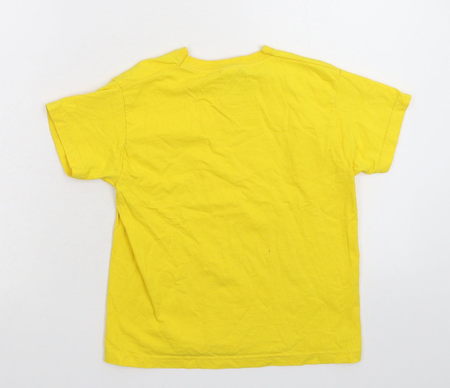 Fruit of the Loom Girls Yellow   Basic T-Shirt Size 5-6 Years
