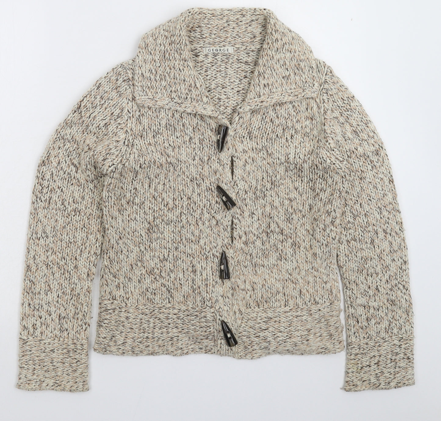 George Womens Grey  Knit Cardigan Jumper Size 14