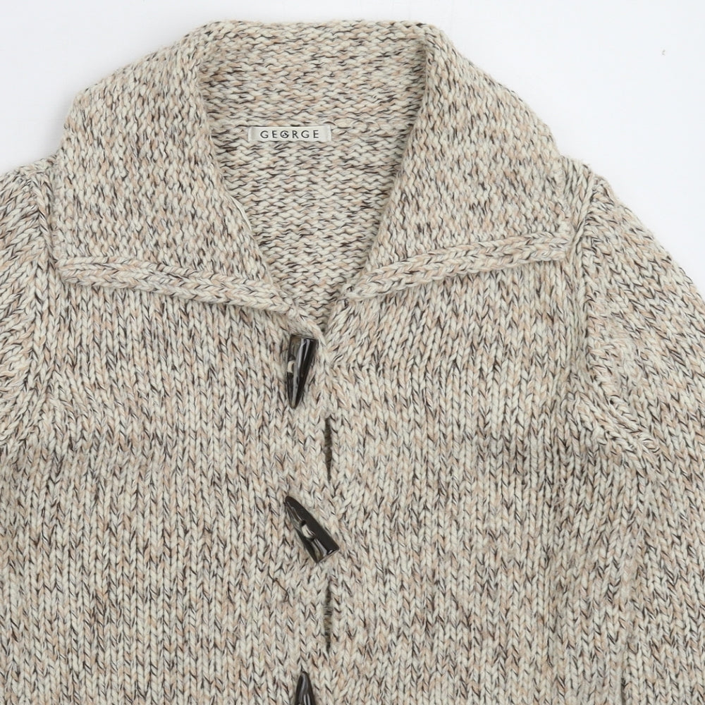 George Womens Grey  Knit Cardigan Jumper Size 14