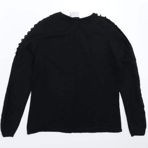 Kit Womens Black  Knit Pullover Jumper Size 18