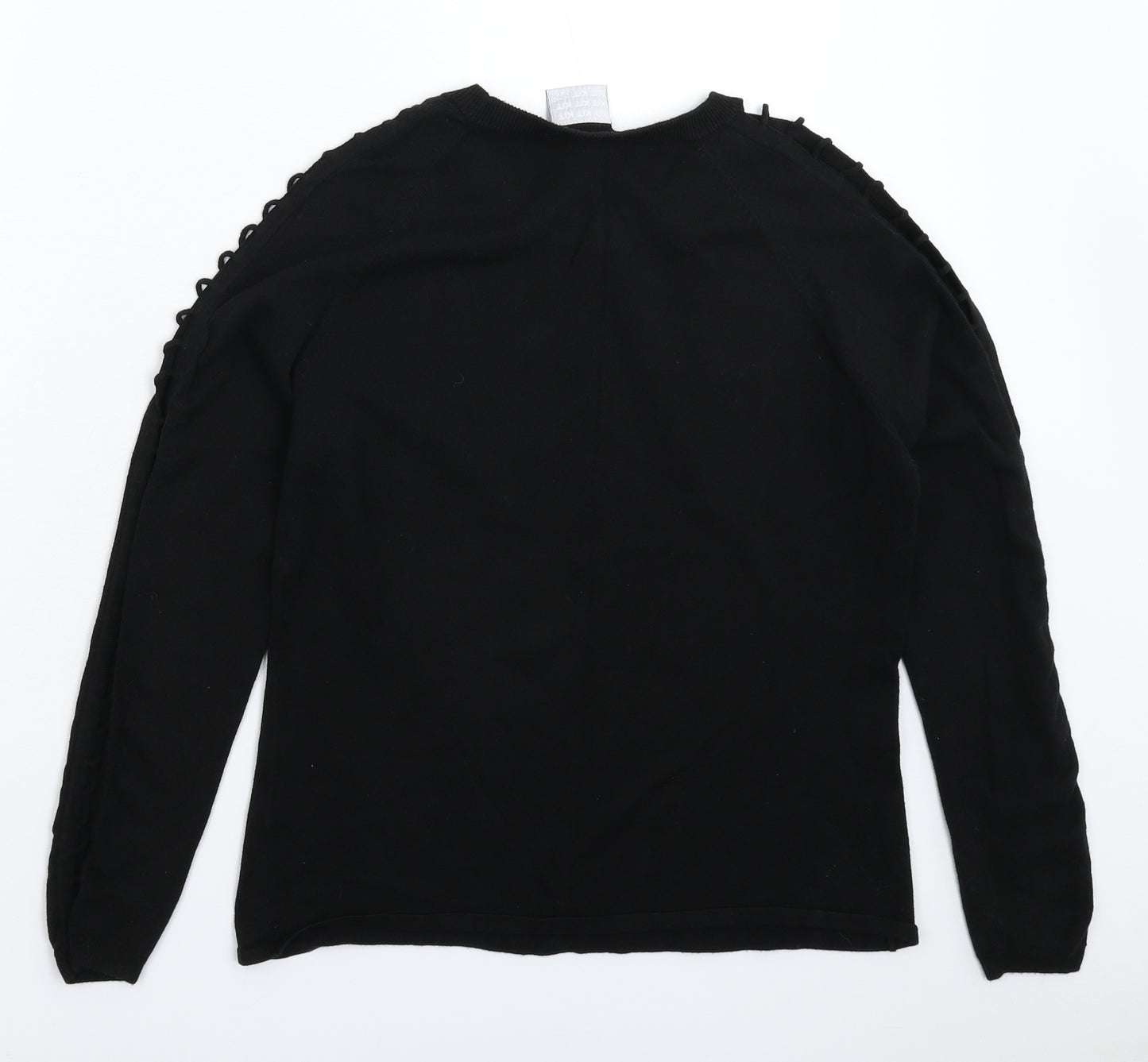 Kit Womens Black  Knit Pullover Jumper Size 18