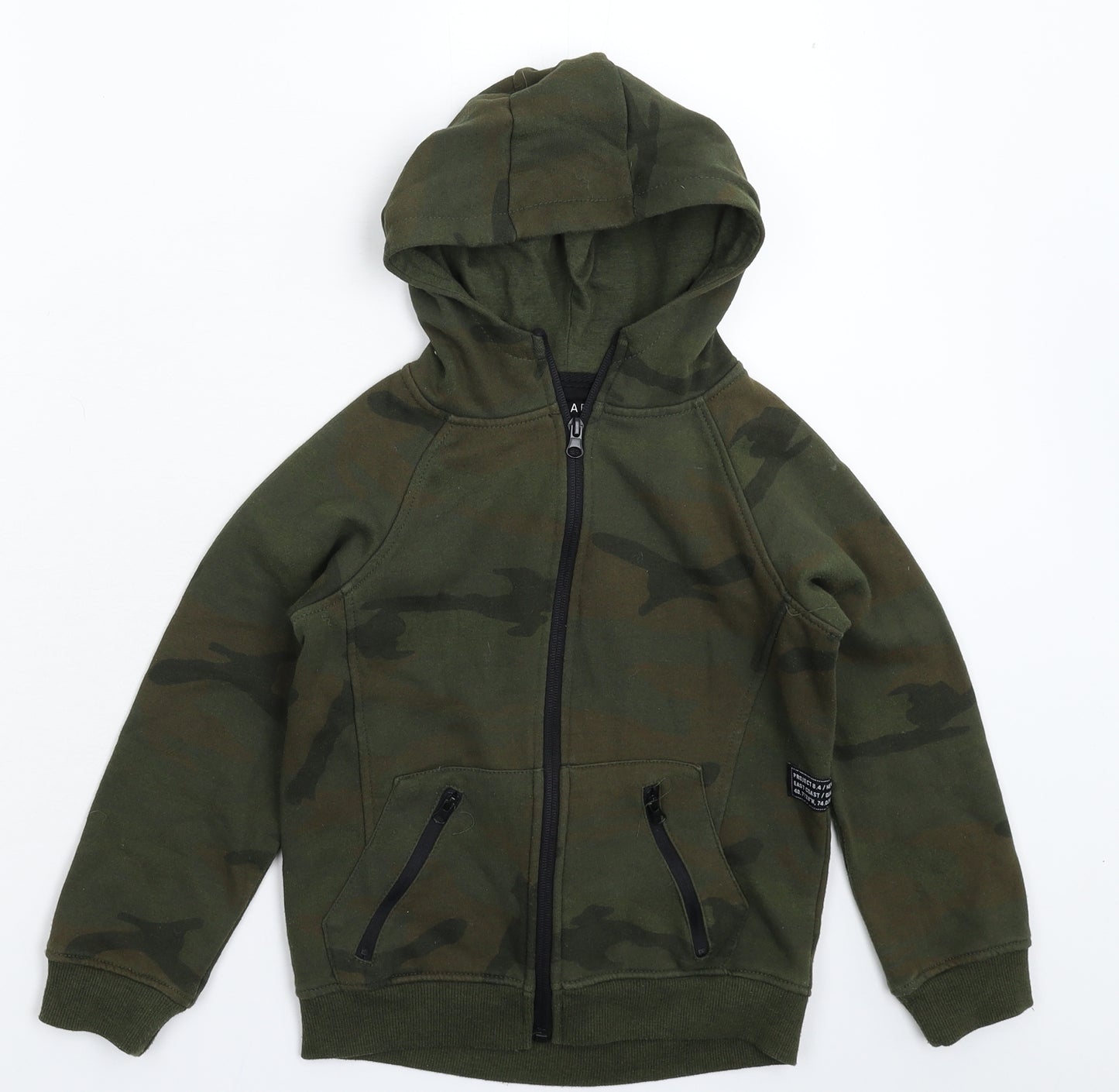 Primark Boys Multicoloured Camouflage  Full Zip Hoodie Size 7-8 Years