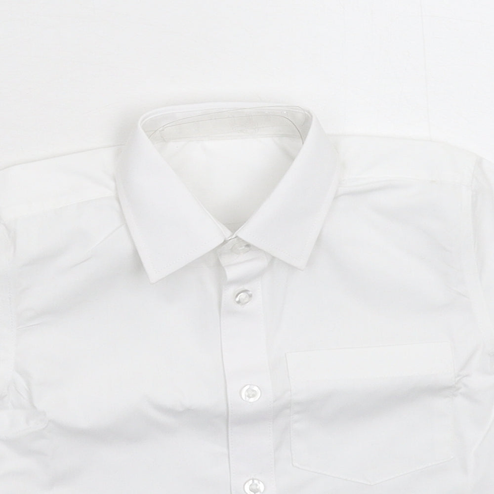 Lily & Dan Boys White   Basic Button-Up Size 7-8 Years