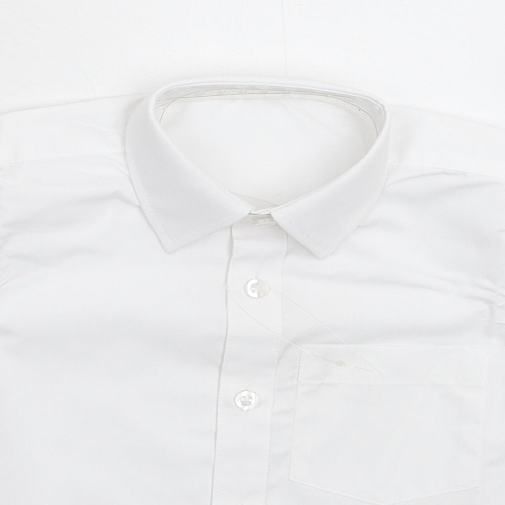 Lily & Dan Boys White   Basic Button-Up Size 3-4 Years