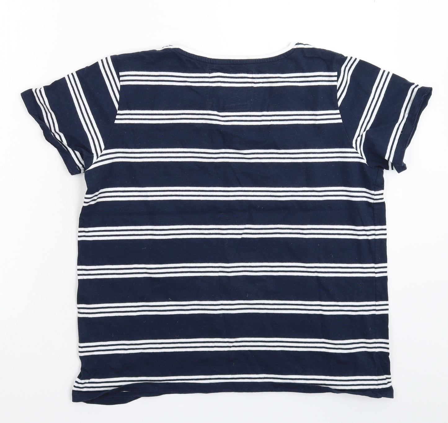 Crew Clothing Womens Blue Striped  Basic T-Shirt Size 14