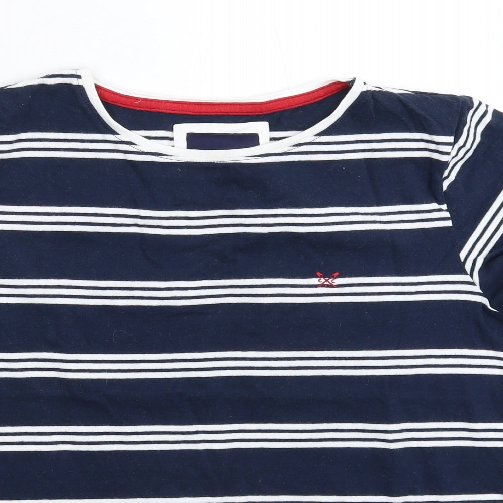 Crew Clothing Womens Blue Striped  Basic T-Shirt Size 14