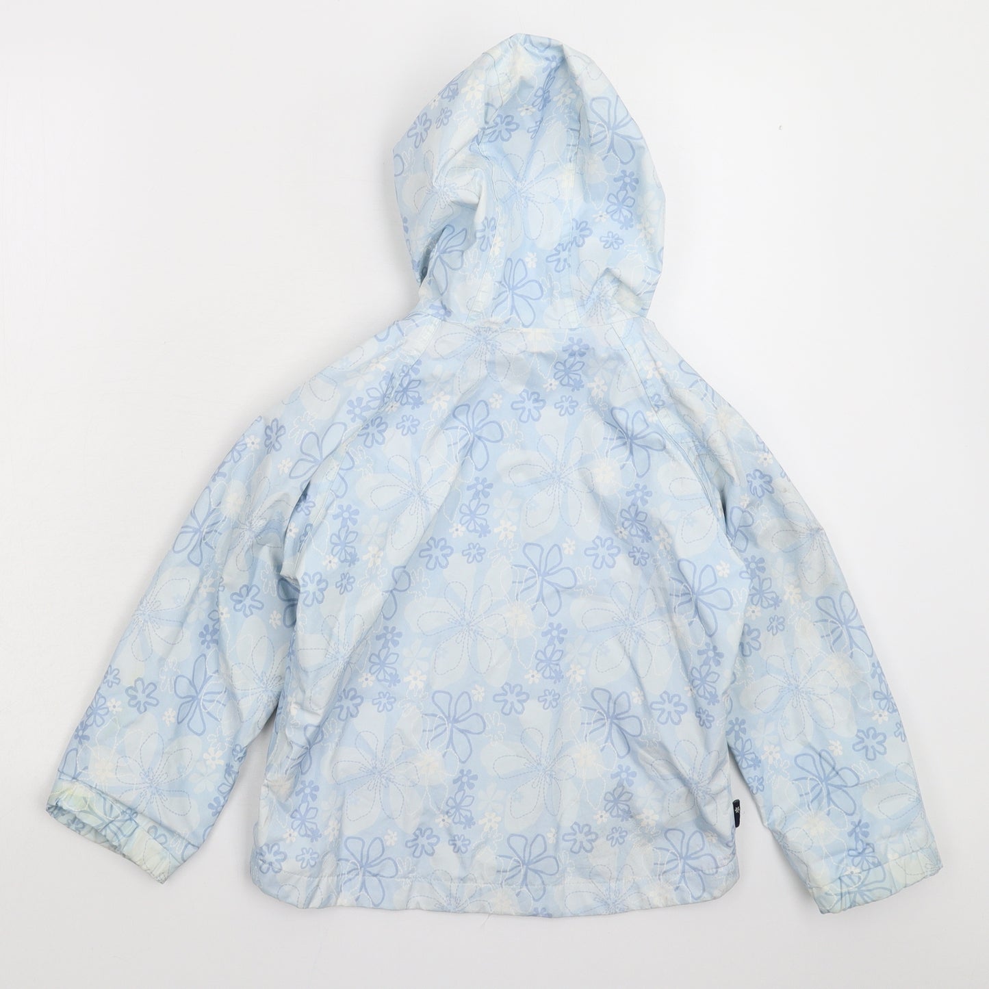 Regatta Girls Blue Floral  Rain Coat Coat Size 5-6 Years