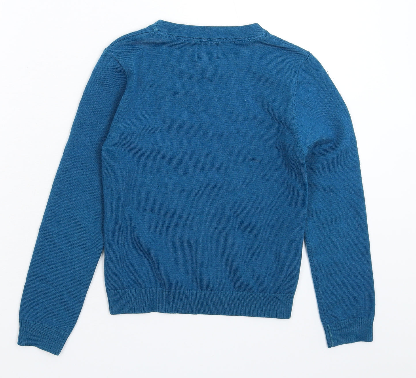 Yumi Girls Blue  Knit Pullover Jumper Size 9-10 Years