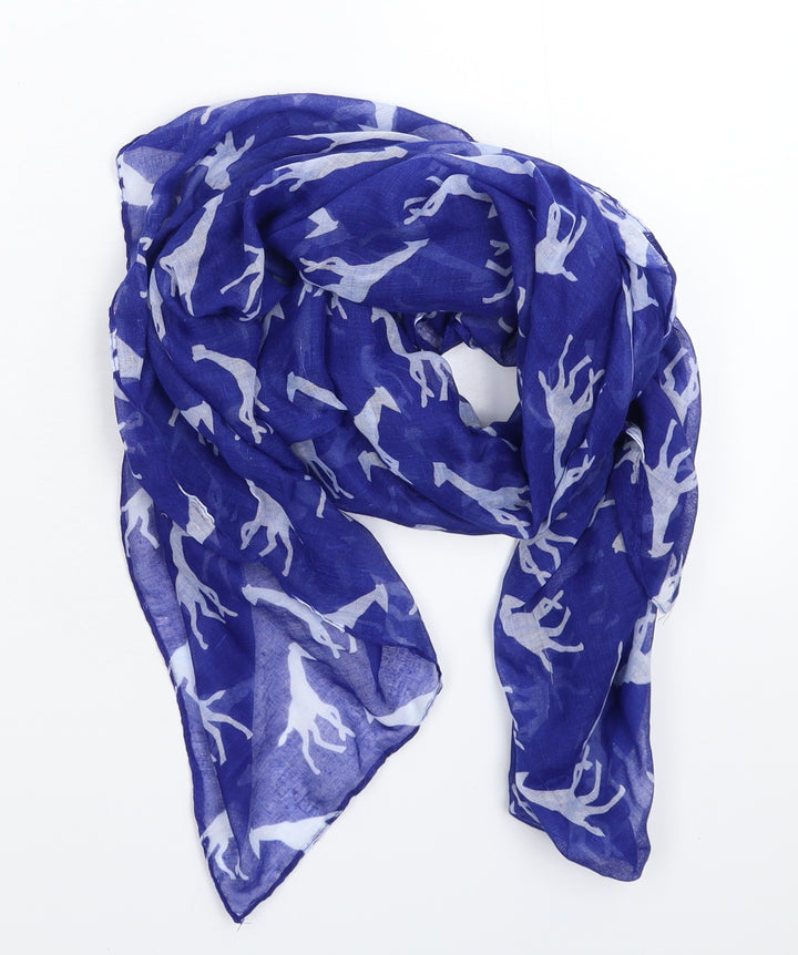 Preworn Womens Blue Knit Scarf