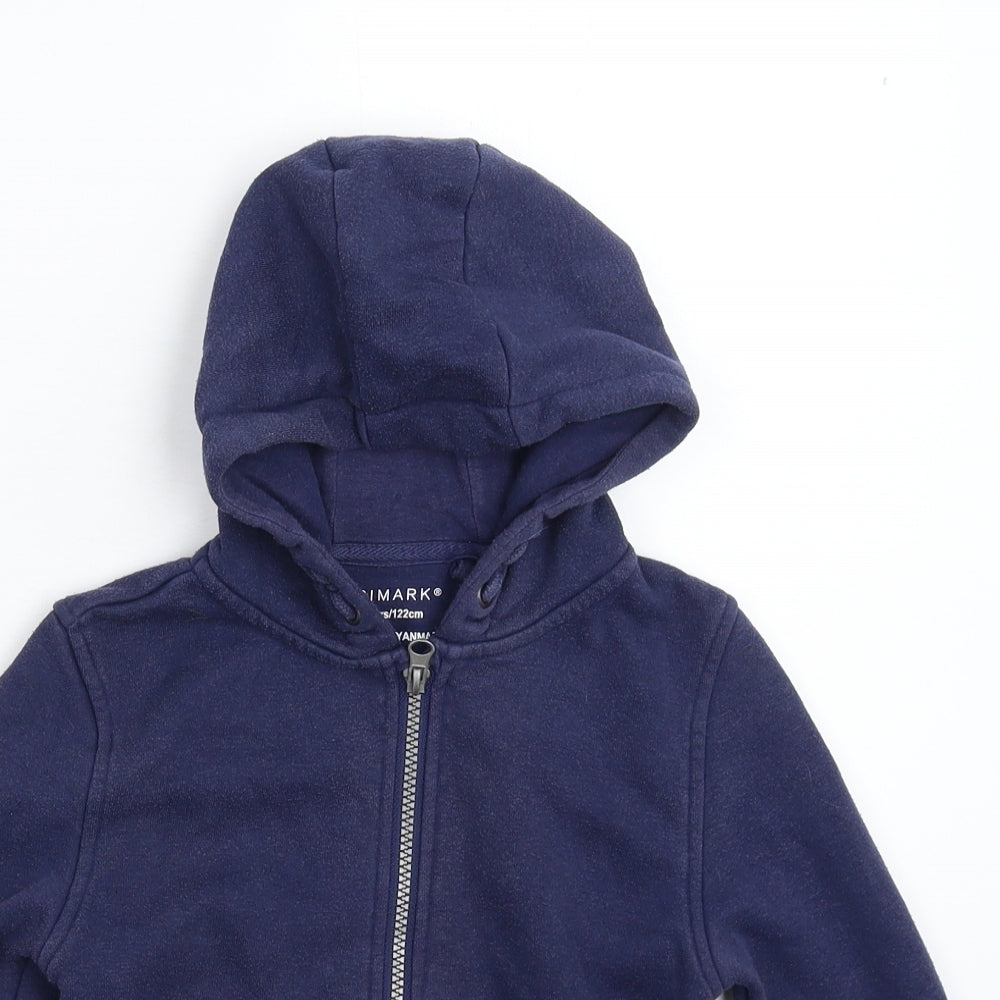 Primark Boys Blue   Full Zip Hoodie Size 6-7 Years