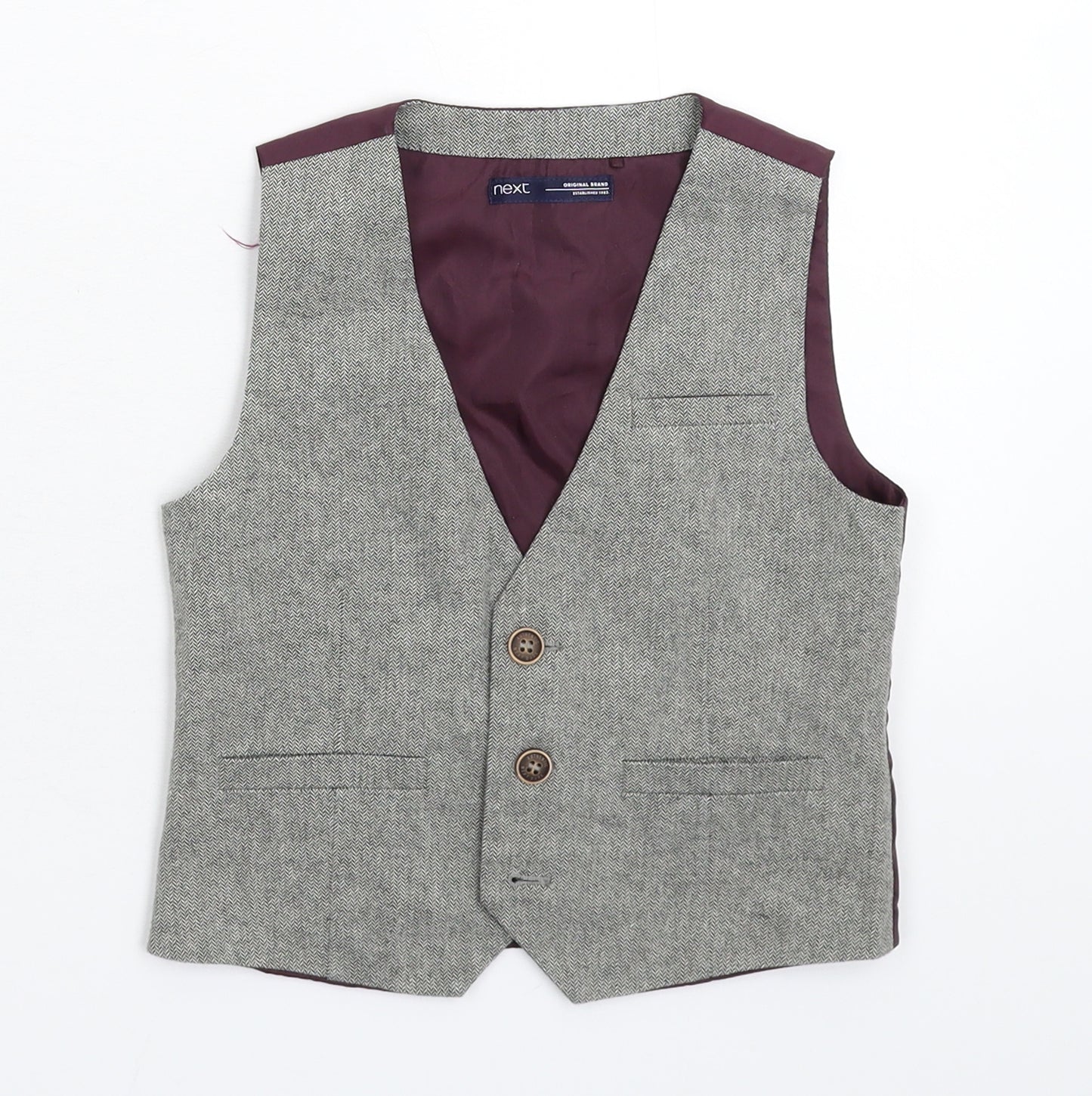 NEXT Boys Grey   Jacket Waistcoat Size 3-4 Years
