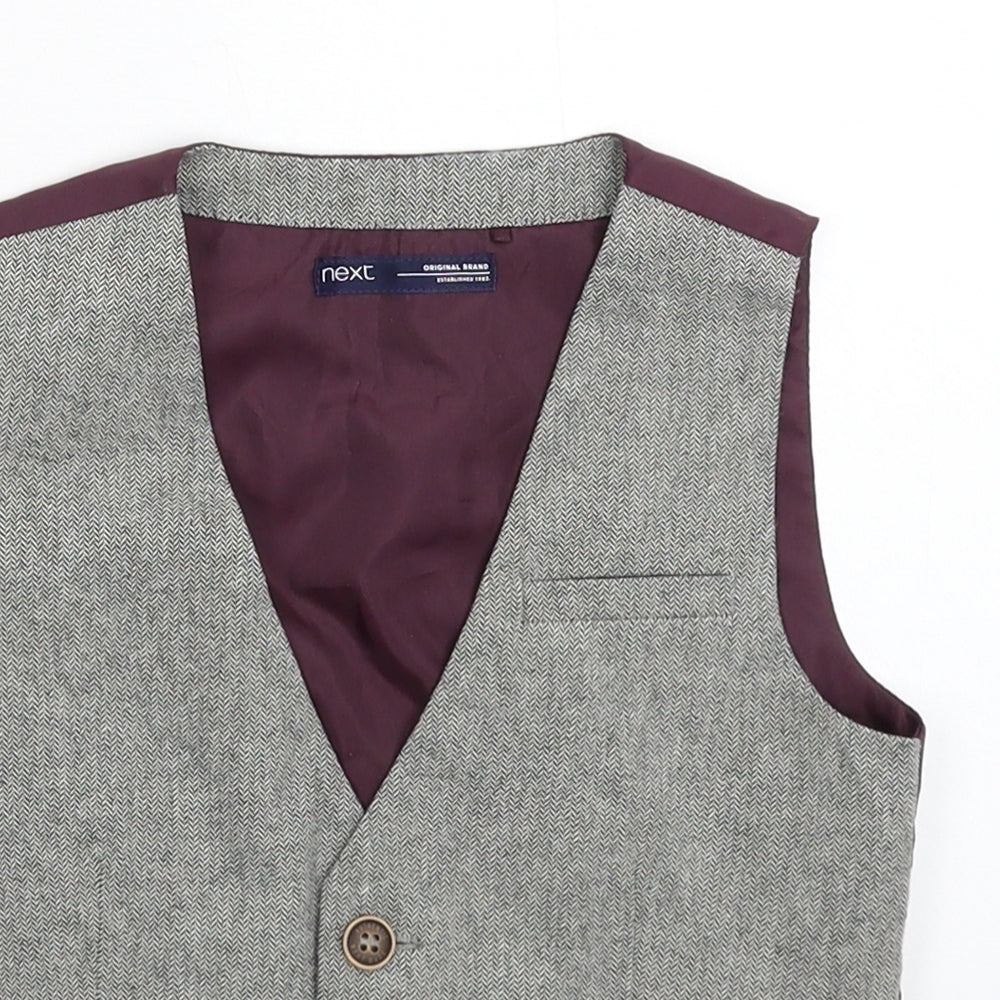 NEXT Boys Grey   Jacket Waistcoat Size 3-4 Years