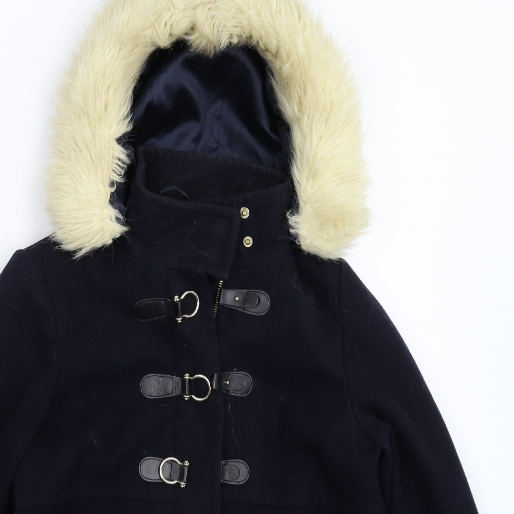 Topshop Womens Blue   Pea Coat Coat Size 12