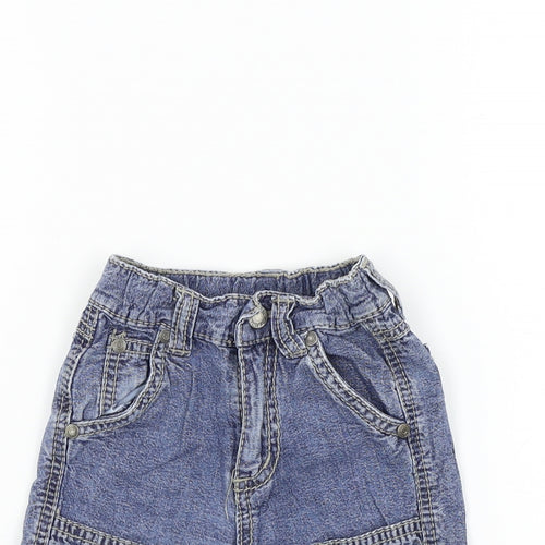 Pumpkin Patch Boys Blue Colourblock  Cropped Trousers Size 6-9 Months