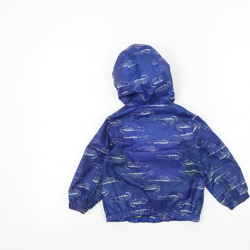 Nutmeg Boys Blue Geometric  Basic Coat Jacket Size 2-3 Years