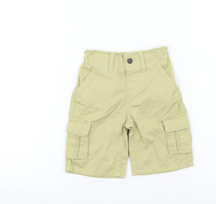 Preworn Boys Brown Colourblock Bermuda Shorts Size 2 Years