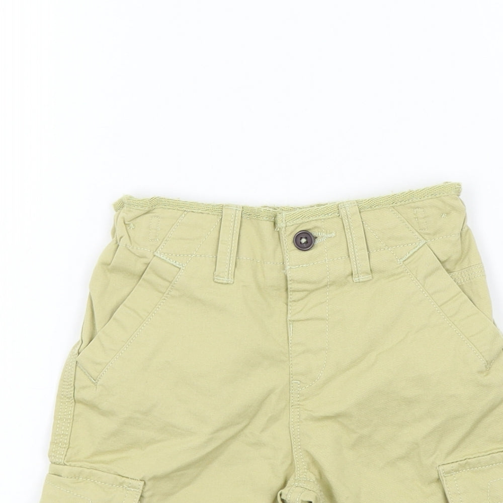 Preworn Boys Brown Colourblock  Bermuda Shorts Size 2 Years