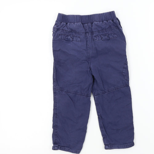 M&Co Boys Blue Colourblock  Cargo Trousers Size 18-24 Months