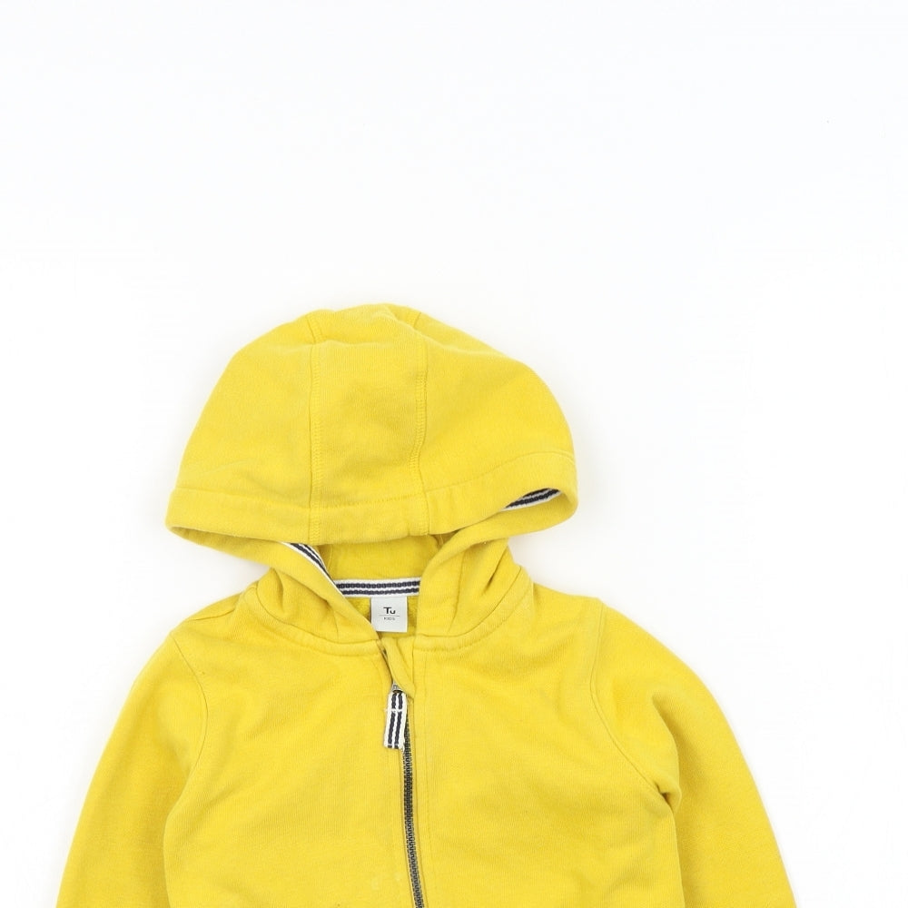 TU Boys Yellow Colourblock  Full Zip Hoodie Size 2-3 Years