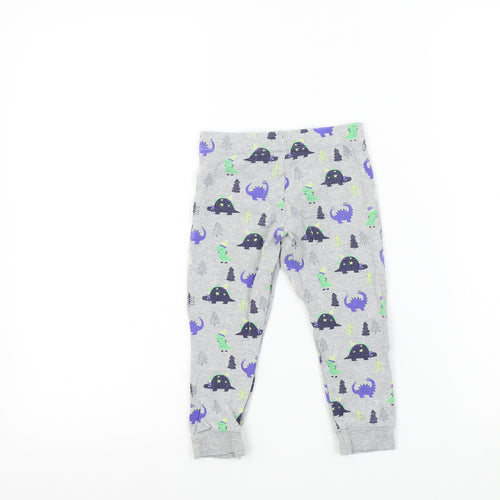 F&F Boys Grey Geometric  Jogger Trousers Size 2-3 Years