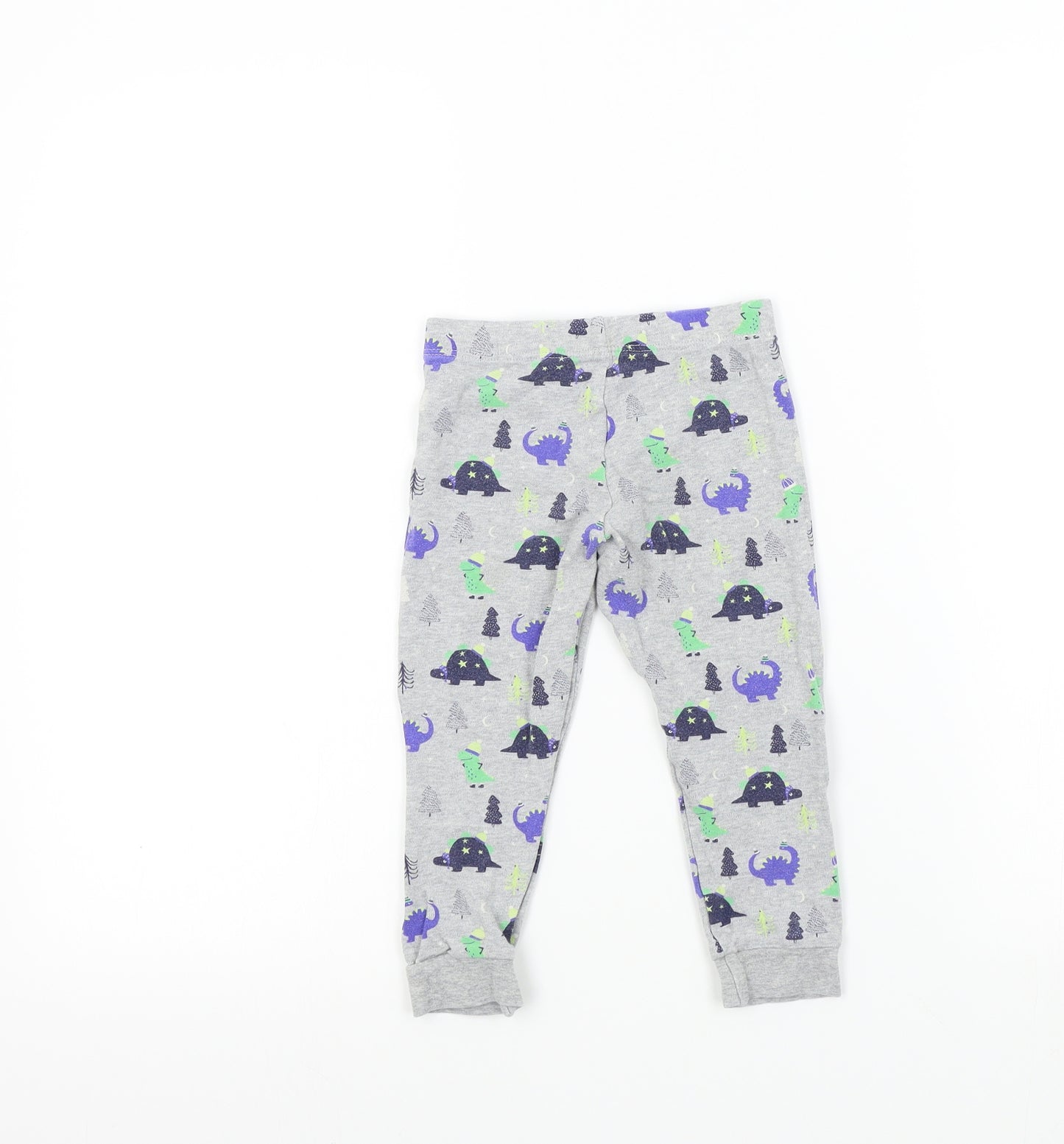F&F Boys Grey Geometric  Jogger Trousers Size 2-3 Years