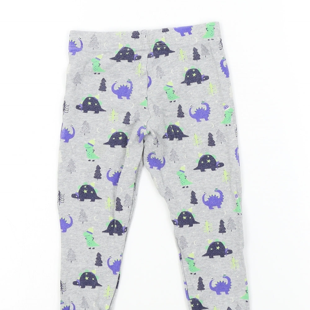 F&F Boys Grey Geometric  Jogger Trousers Size 2-3 Years